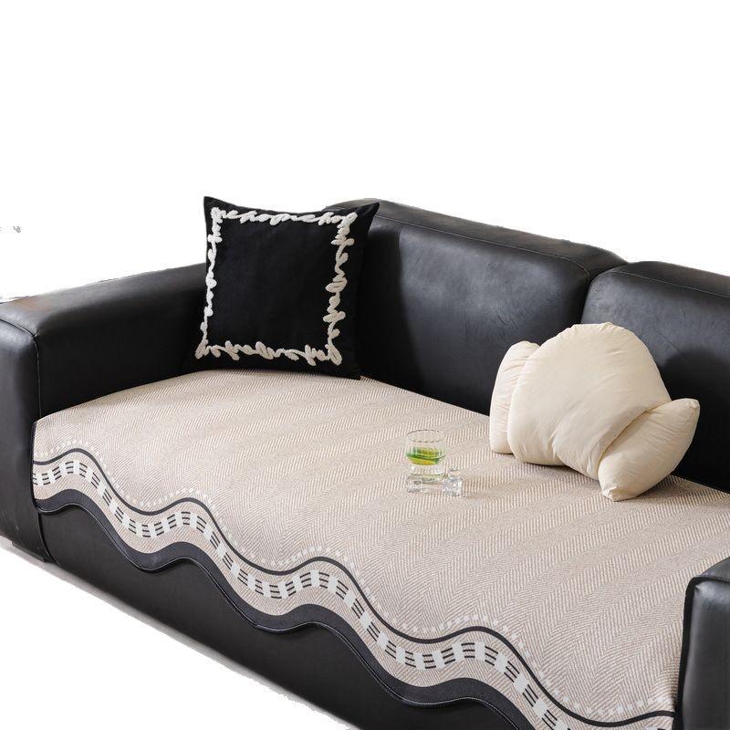 Special-Shaped Sofa Cushion  New Straight Row Non-Slip Summer Mat Leather Sofa Cushion One Piece Cool Cover