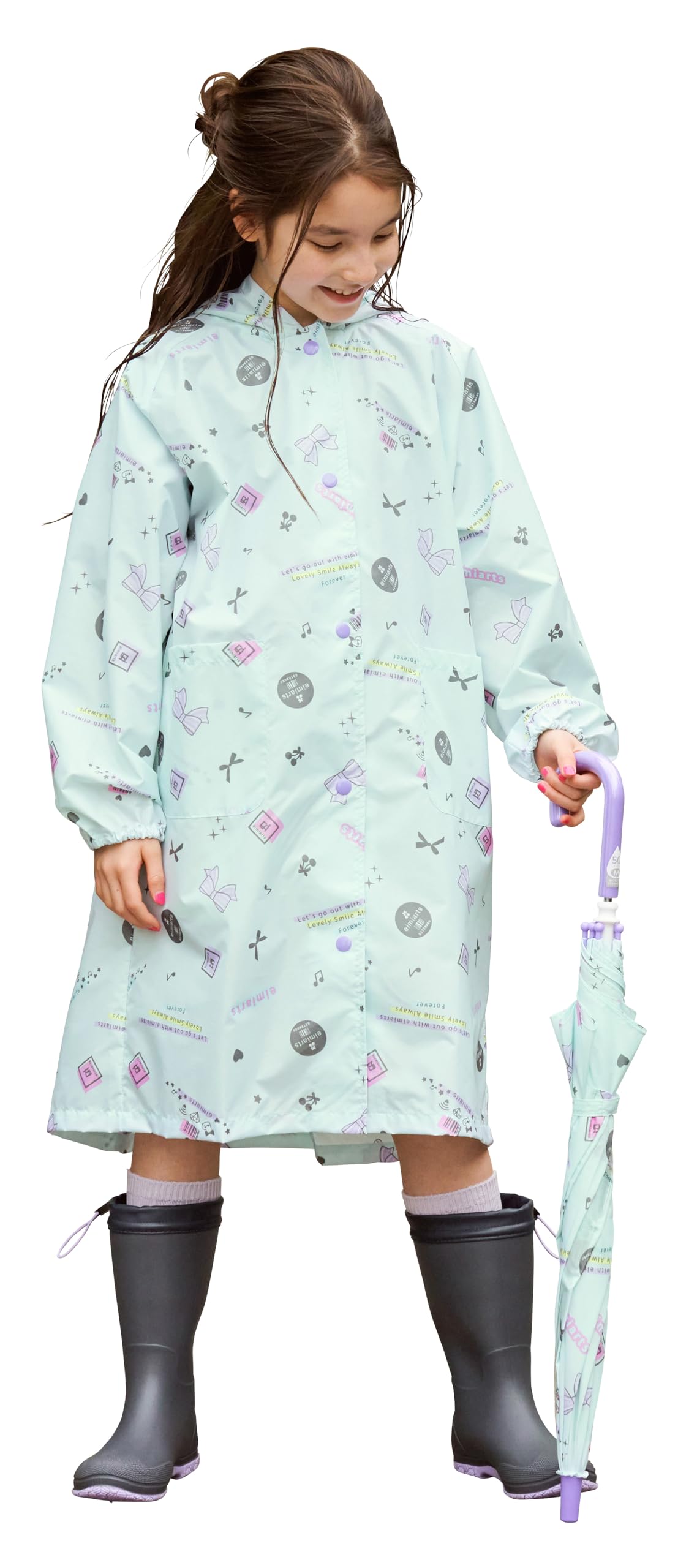 

Arisana Compatible with School for Jewelry and Candy Includes Storage Patch 150cm Kids Raincoat, Bags, Girls, Prints, Pouch, Mint,