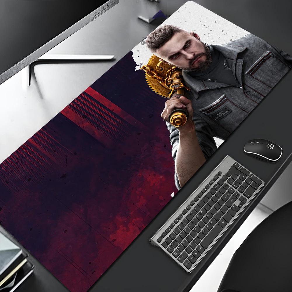 A-Atomic Hearts Games Mouse Pad Edge Big Safely Gaming Locking Computer Gamer Large Rubber Art Mousepad Laptop Desk Mat