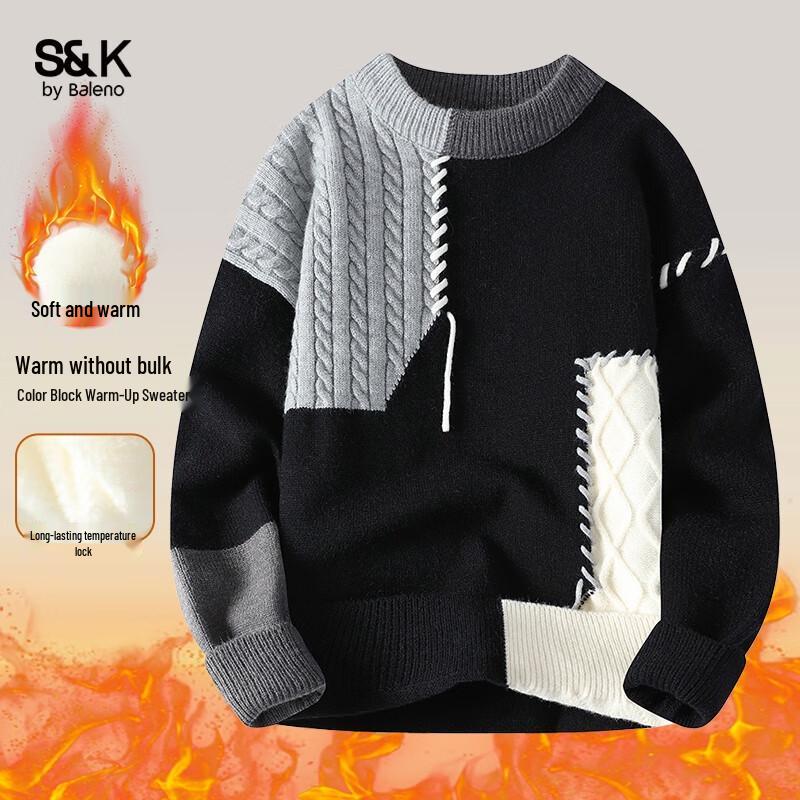 Мужской трикотажный свитер с круглым вырезом серии S&K Baleno XL
