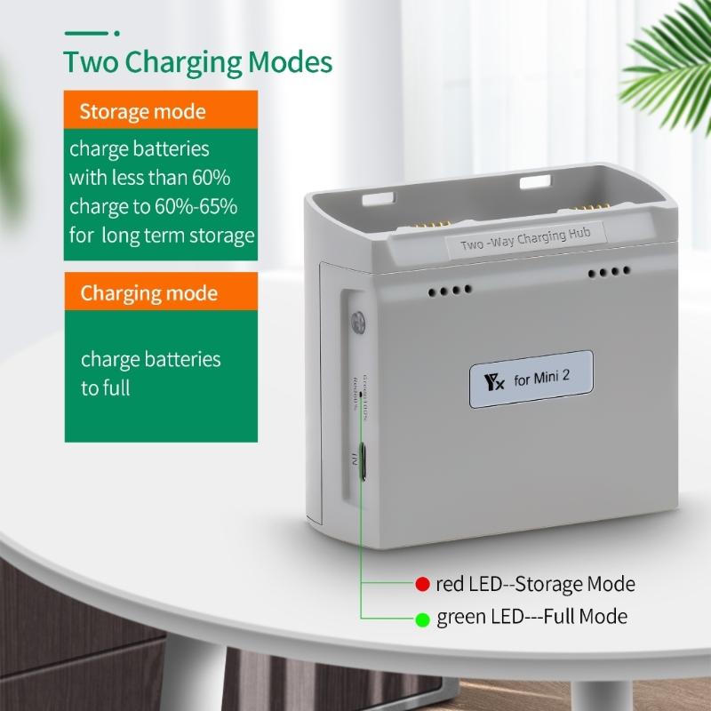 Two Way Charging Hubs for Mini 4K/2 Drones Battery Charging Charging Two Batteries for Mini 4K/2 Drones Accessories