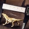 Ancient Animal Dinosaur Statue Car Decoration Craft Home Decor Accessories Retro Brass Dinosaur Miniature Figurines
