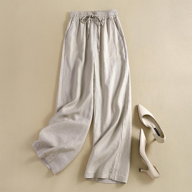 Women Casual Pants Wide Large Size Women's Summer Mother Thin Trousers Thin Section Loose Spring and Autumn Suit Wide-legged Trousers