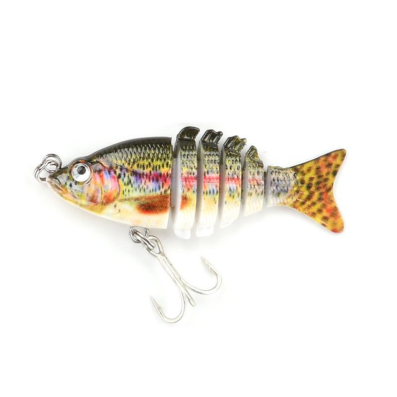 Mini 6-Section Multi-Jointed Fishing Lure, 5cm/2.5g, Simulated ABS Plastic Bait