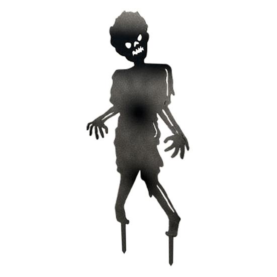 Zombie Garden Stake Metal Zombie Silhouette Yard Stake Weather Resistant Spooky Zombie