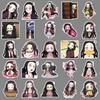 50 Nezuko Cartoon Stickers Personalized Demon Slayer: Blade Decorative Mobile Case Water Cup Japanese Comic Stickers