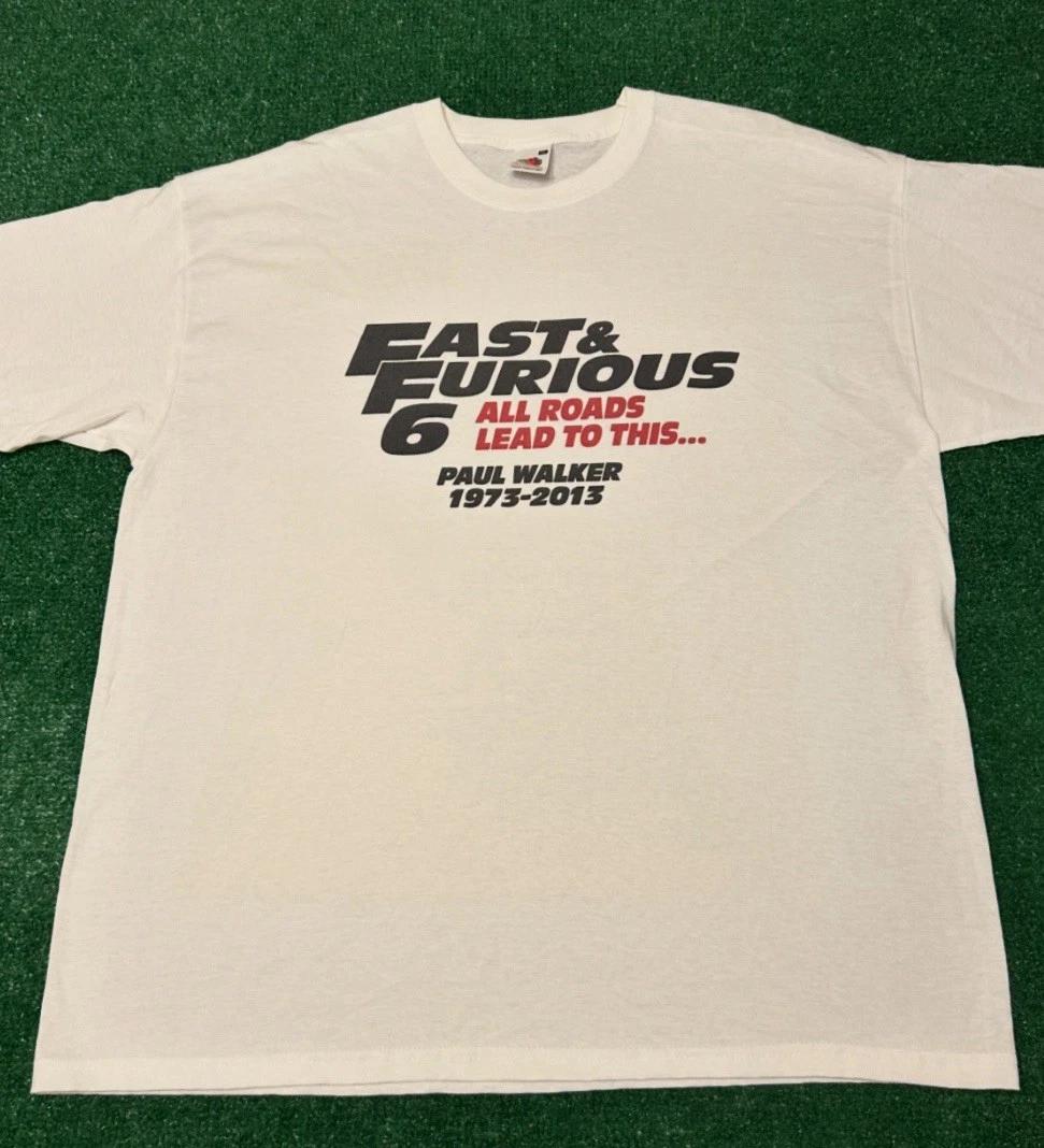 Vintage Fast And Furious Movie Promo Tee Rip Paul Walker Memorial 2013 Shirt XL XL