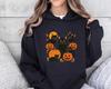 Black Cat Print Hooded Sweatshirt - Women's Fashion Long Sleeve for Autumn/Winter