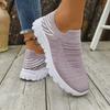 Unisex Knitted Loafers, Round Toe Slip-On Flats, Breathable Casual Shoes Wholesale for Men and Women