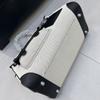 2026 neue Leder-Damenhandtasche Swift-Leder mit Canvas 35CM Platin-Tasche Cargotasche tragbare Schulter-Damenhandtasche