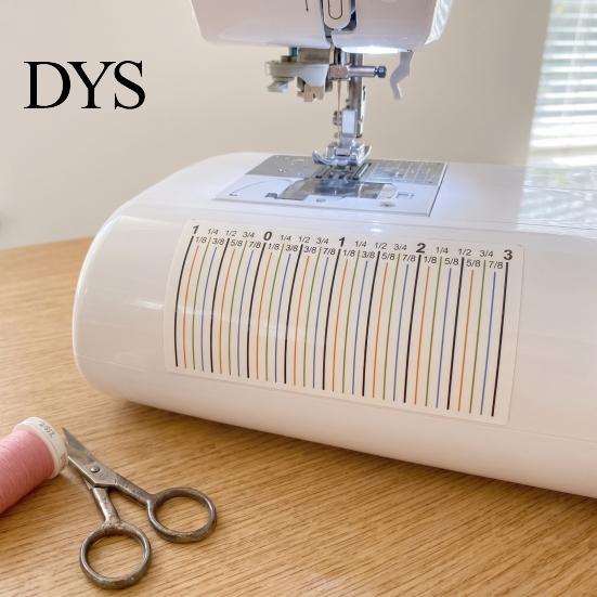 Adhesive Seam Guide Tape Allowance Sticker for Sewing Machine, DIY Tool with Scale Marks, Positioning Decal Accurate Stitching Machine