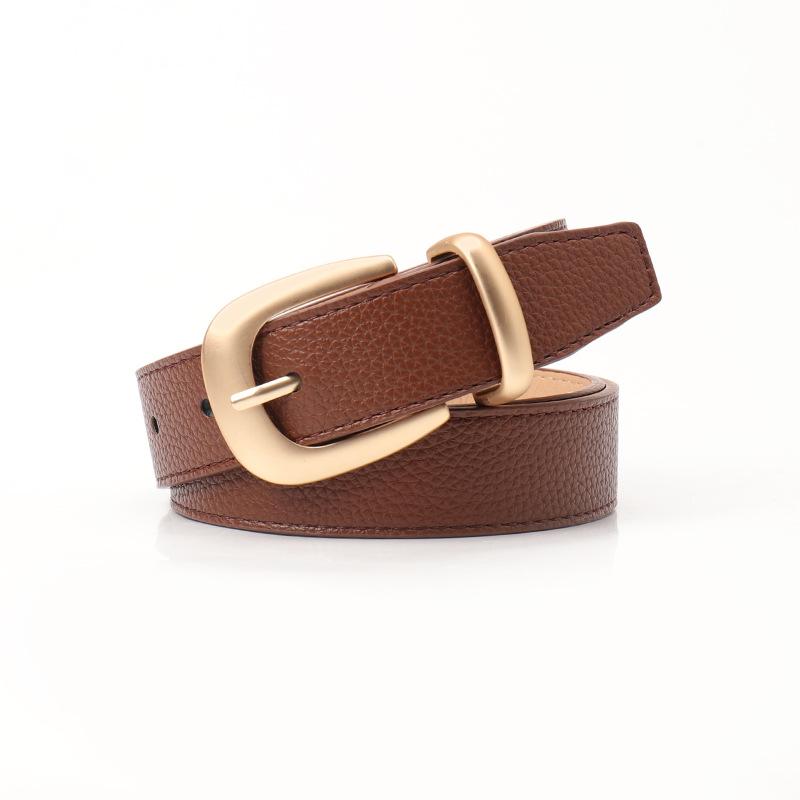 New Fashion Ins Style Belt for Women, Versatile Commuter Pin Buckle Women's Belt Simple Korean Style Decorative Trouser Belt