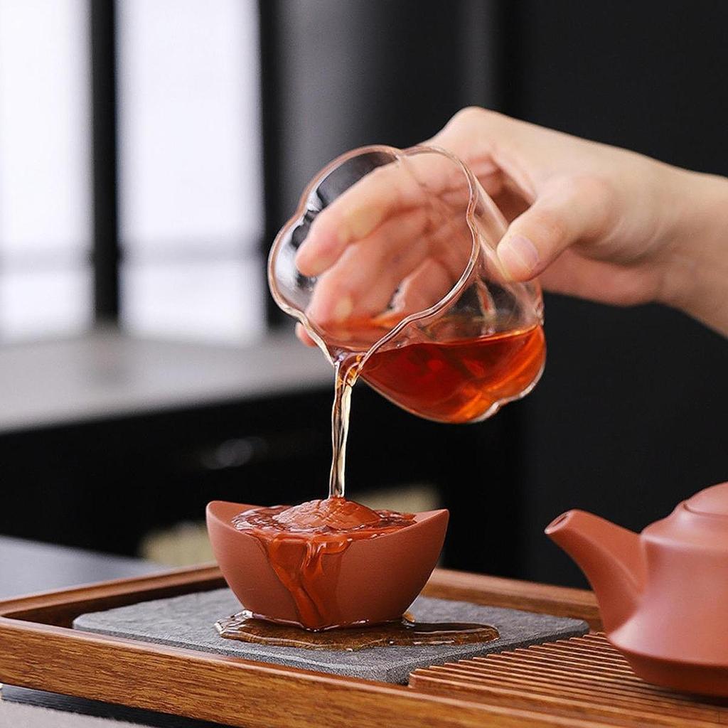 Gold Bar Statue Tea Pet, Handmade Housewarming Gift, Congratulations Teapot Lid Holder,