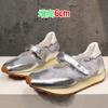 Sheepskin Version~ Mary Jane Shoes Women's Inner Height Increase Casual Sports Shoes Ballet Velcro Red Thick Sole
