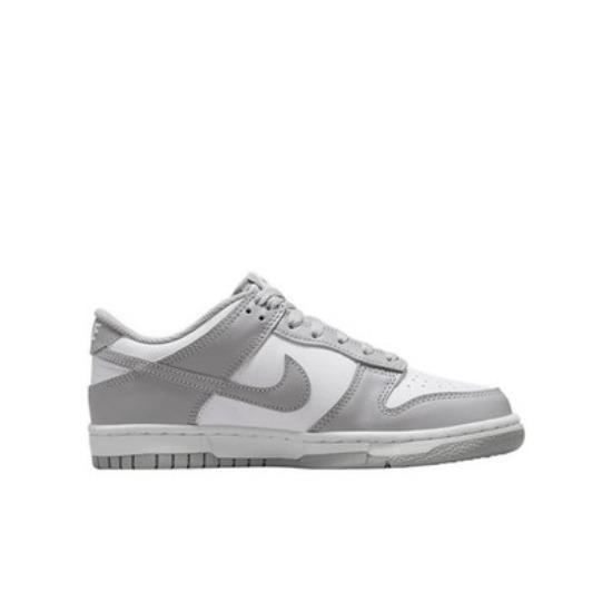Nike Dunk Childrens Basketball Shoes White Light Smoke Gray Teenagers FB9109-123