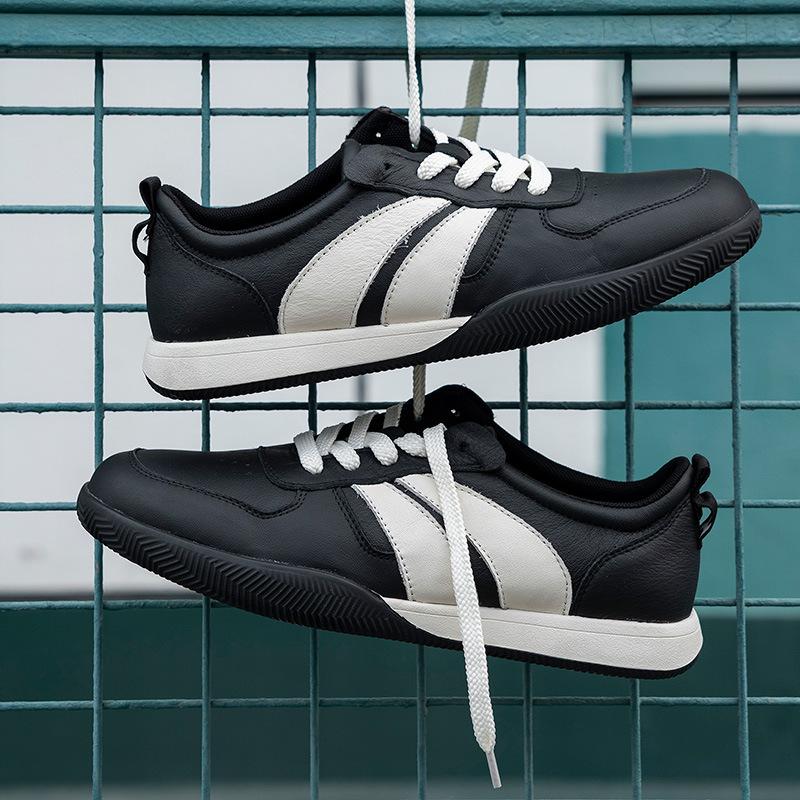 Men's German training shoes 2025 new leather breathable board shoes soft-soled sports Forrest Gump shoes trendy low-top lace-up casual shoes