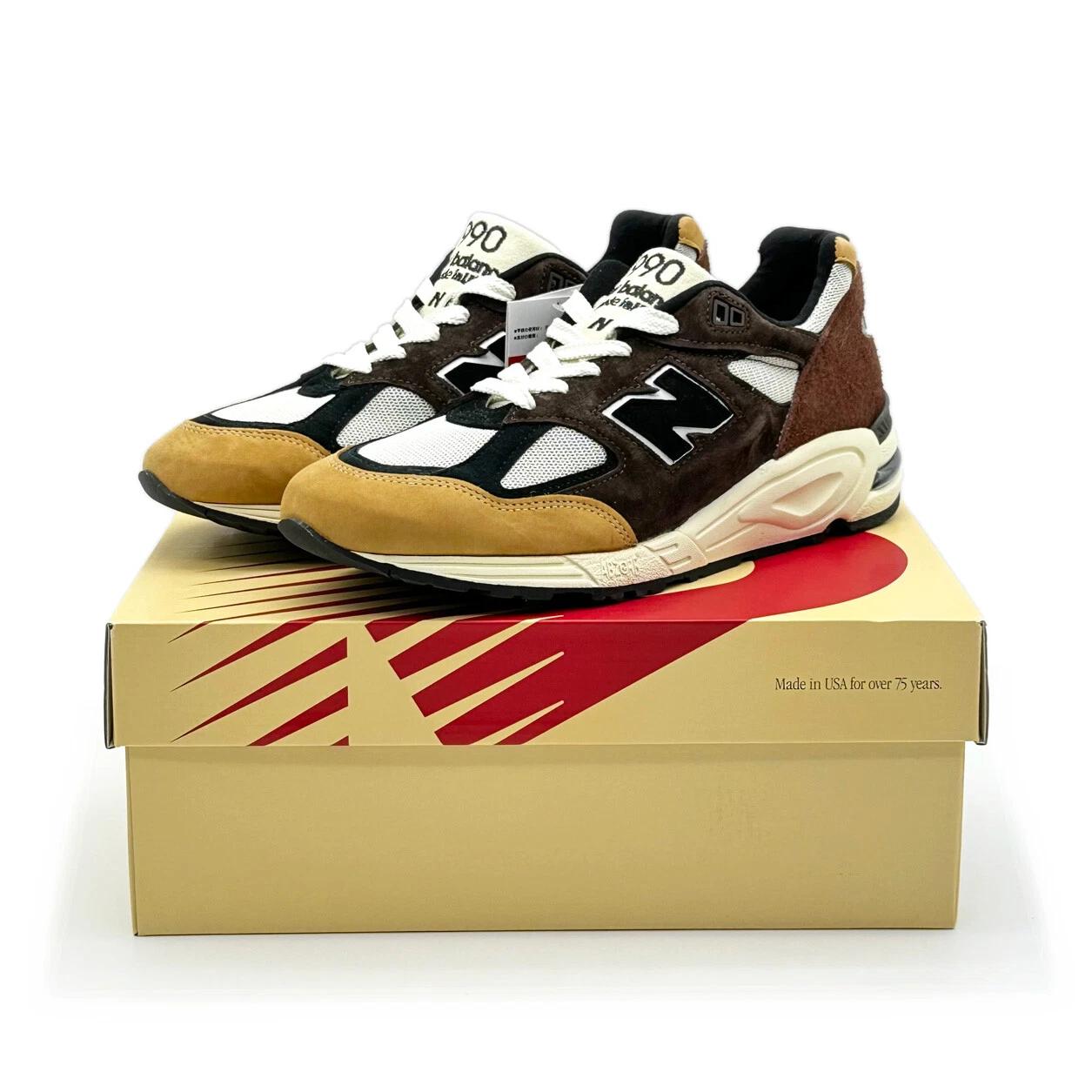 

M990BB2 New Balance 990V2 Brown and Tan Season 2 Brown MiUSA Made in USA US 9.5