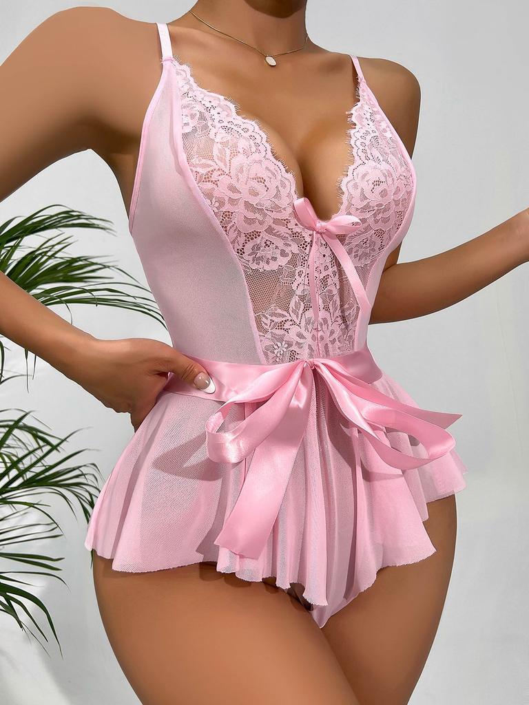Bra Set Floral Exotic Sheer Lace Sexy Lingerie For Woman Transparent Porno Sexual Clothing Babydoll Teddy Dress Sexiest Nighties