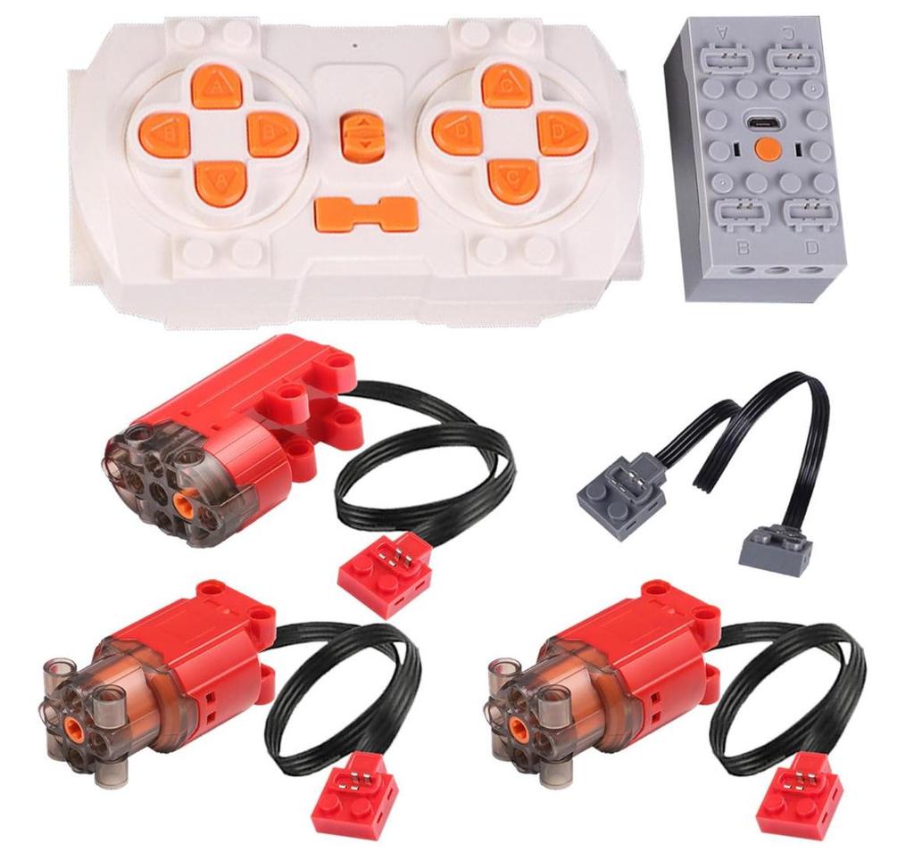 Cross-border Motor Building Blocks: Power Set with Remote Control, Receiver, and Lithium Battery
