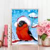 Pictură cu diamant Drill complet Crăciun Pasăre Broderie cu diamante Iarnă Zăpadă Mozaic Animal Cut Decor pentru acasă