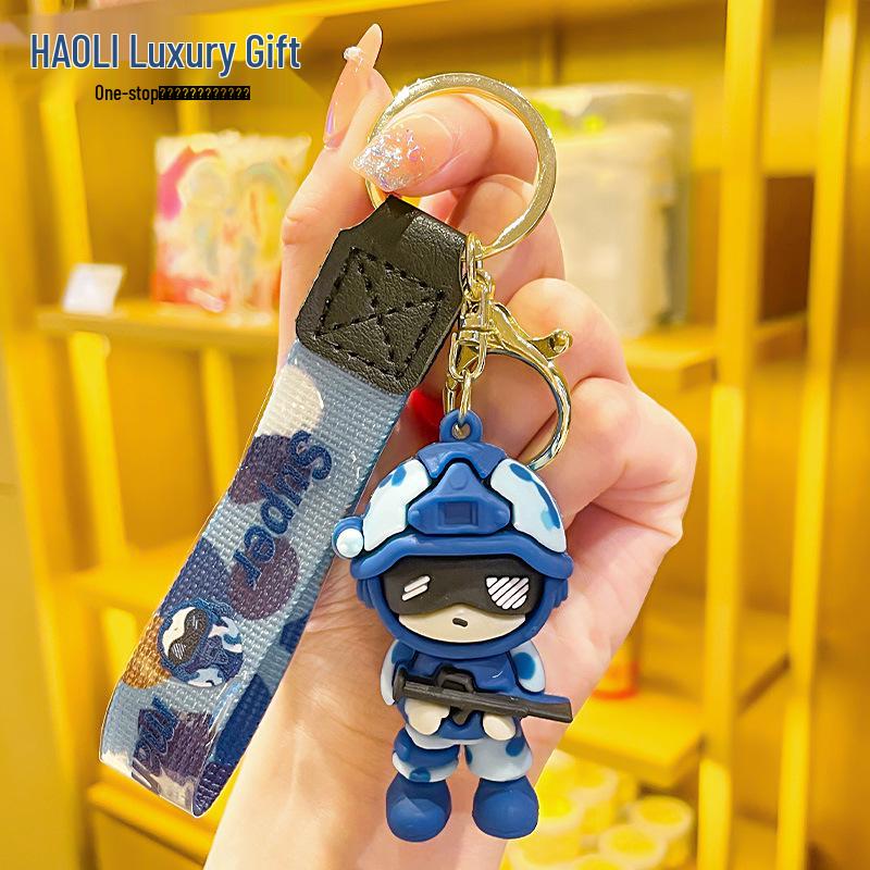 Cartoon Soldier Keychain Gift for Men and Women - Special Forces Backpack Pendant