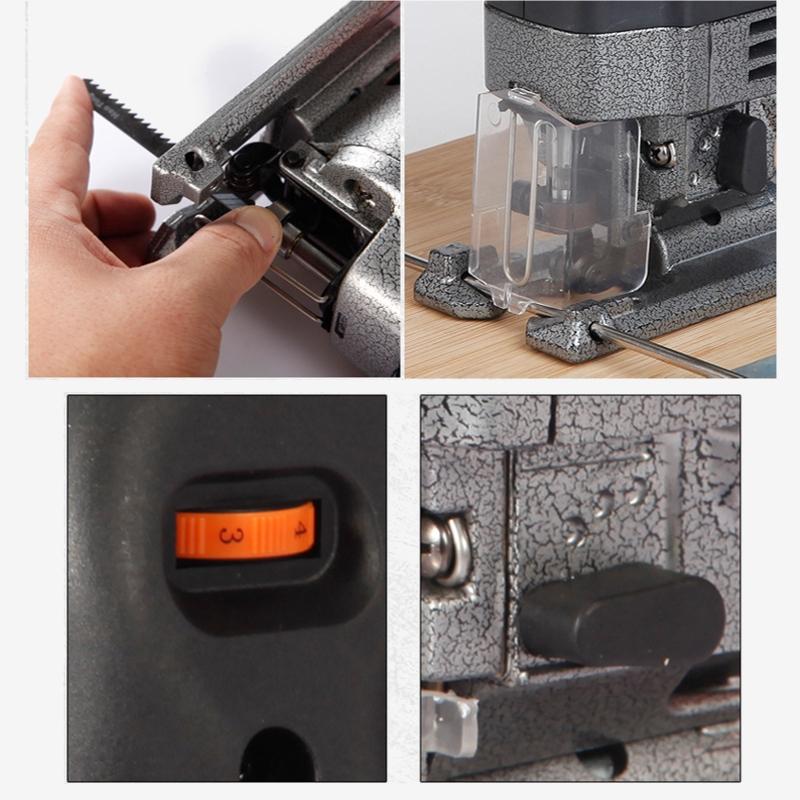 750W  Electric Jig Saw Variable Speed Woodworking Curve Saws with Cutting Blade