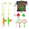 Magnetic Fishing Game Bath Toys for Kids with Poles Nets and 40 Floating Ocean Animals