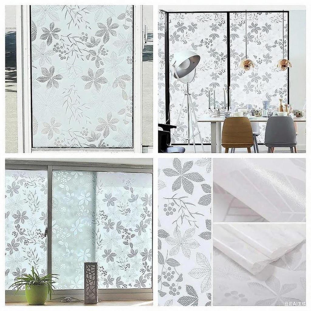 Pencere Filmi Gizlilik, Vitray Filmi, Buzlu Opak Cam Yapışkanları, Güneş Engelleyici Vinil Pencere Etiketleri Kapı Ev Ofis için