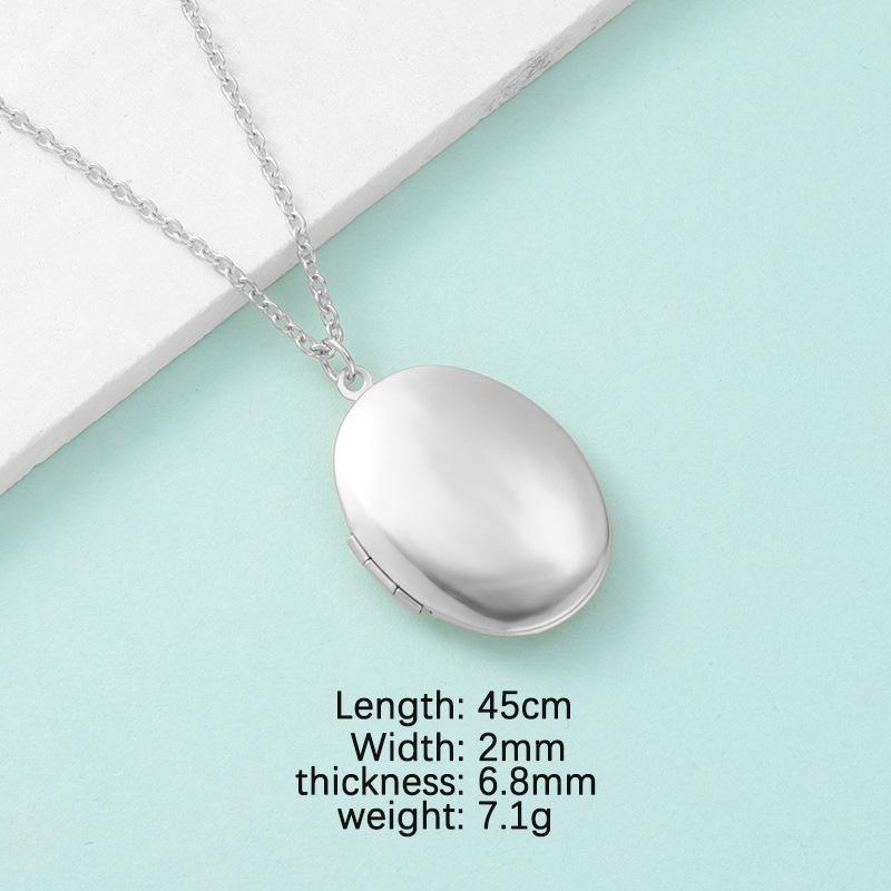 Roestvrij Staal Foto Medaillon Ketting Hart Rond Ovaal Gepersonaliseerde Herinnering Sieraden voor Vrouwen Mannen