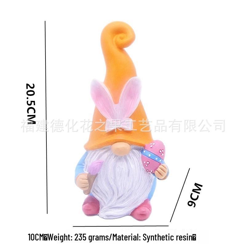 

Creative Easter Gnomes with Carrot Heads and Painted Eggs - Resin Decorations