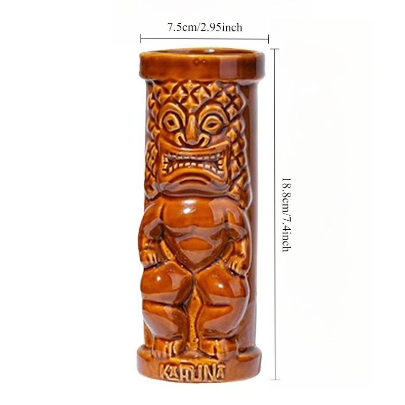 Personality Easter Island Mugs Hawaii Cocktail Glass Martini Ceramic Mugs Party Creative Tiki Bar Mug Home Decor Halloween Gift