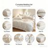 100% Cotton 4‑Pieces Bedding Set Solid Color Hotel Style Bed Sheet Duvet Cover Pillowcases for Guesthouse Hostel Hotel