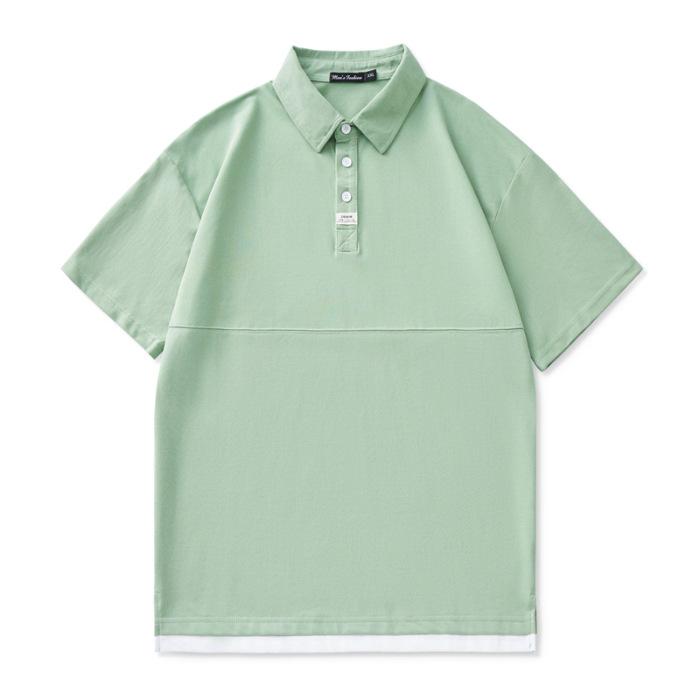 Summer Thin Short-sleeved POLO Shirt Men's Solid Color T-shirt Men's Lapel Thin Short T-top