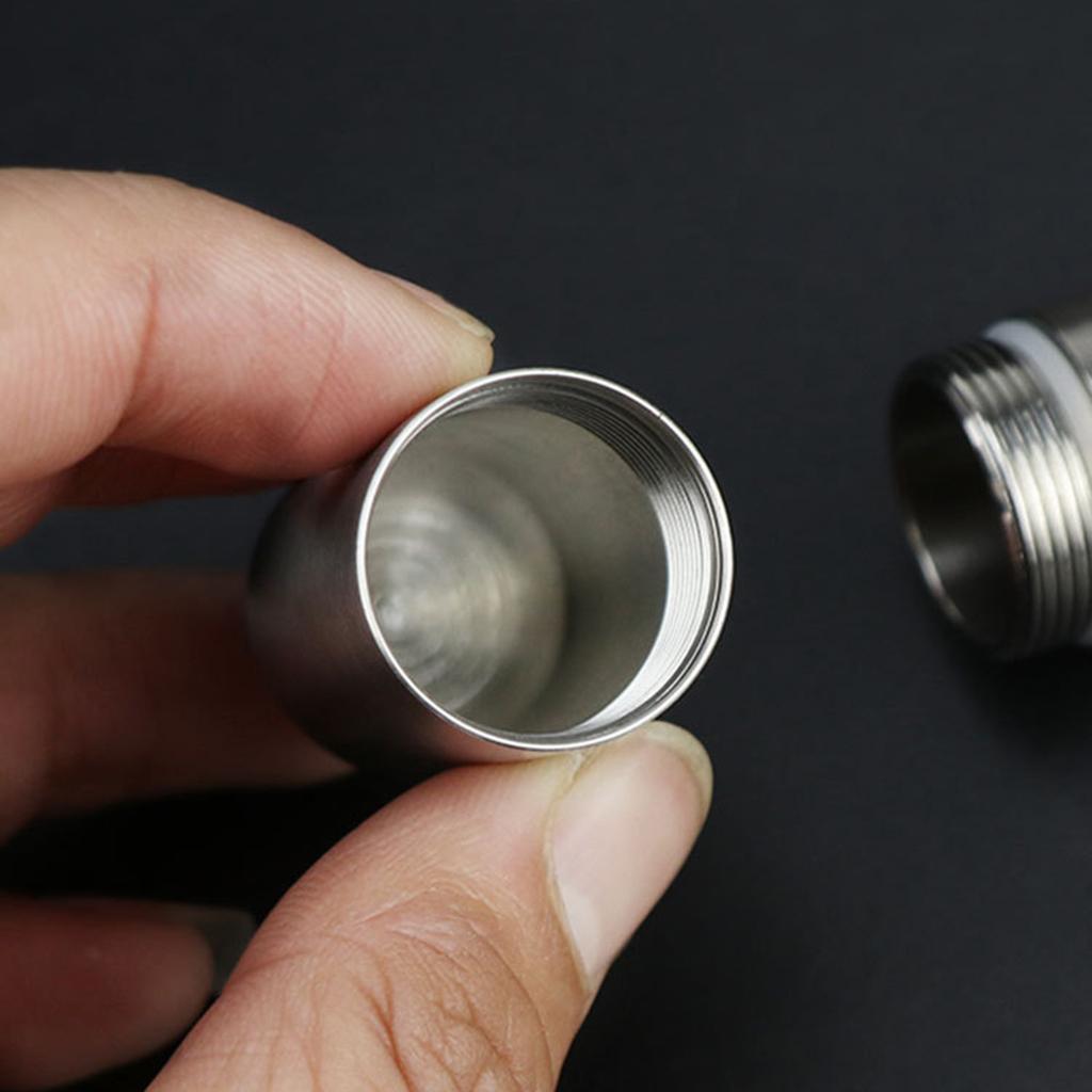 Small Pocket Box Keychain, Portable Aluminium Alloy Case Container For Purse, Holder Bottle For Outdoor