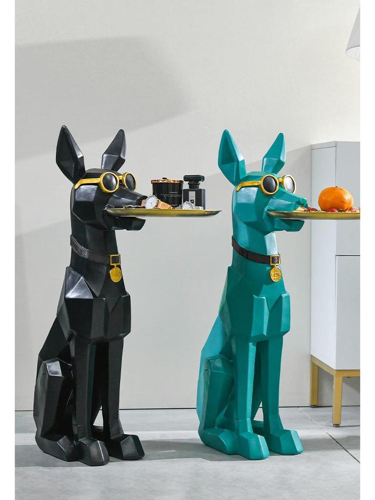 Moderne Luxus Mosaik Dobermann Schlüsselablage für Wohnzimmerdekoration