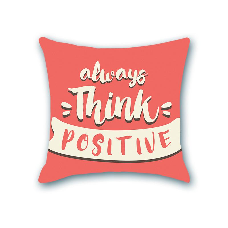 INS Style Faux Soft Throw Pillow Cover - Letter Print Home Decor for Sofa & Living Room