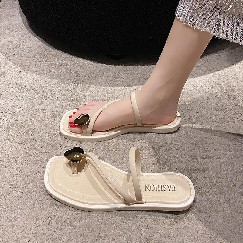 Fashion Outside Black Slides New Fashion Woman Slippers High Quality H Sandal Korea Style Sandals Vip On Offer Non Slip Shoes for Women