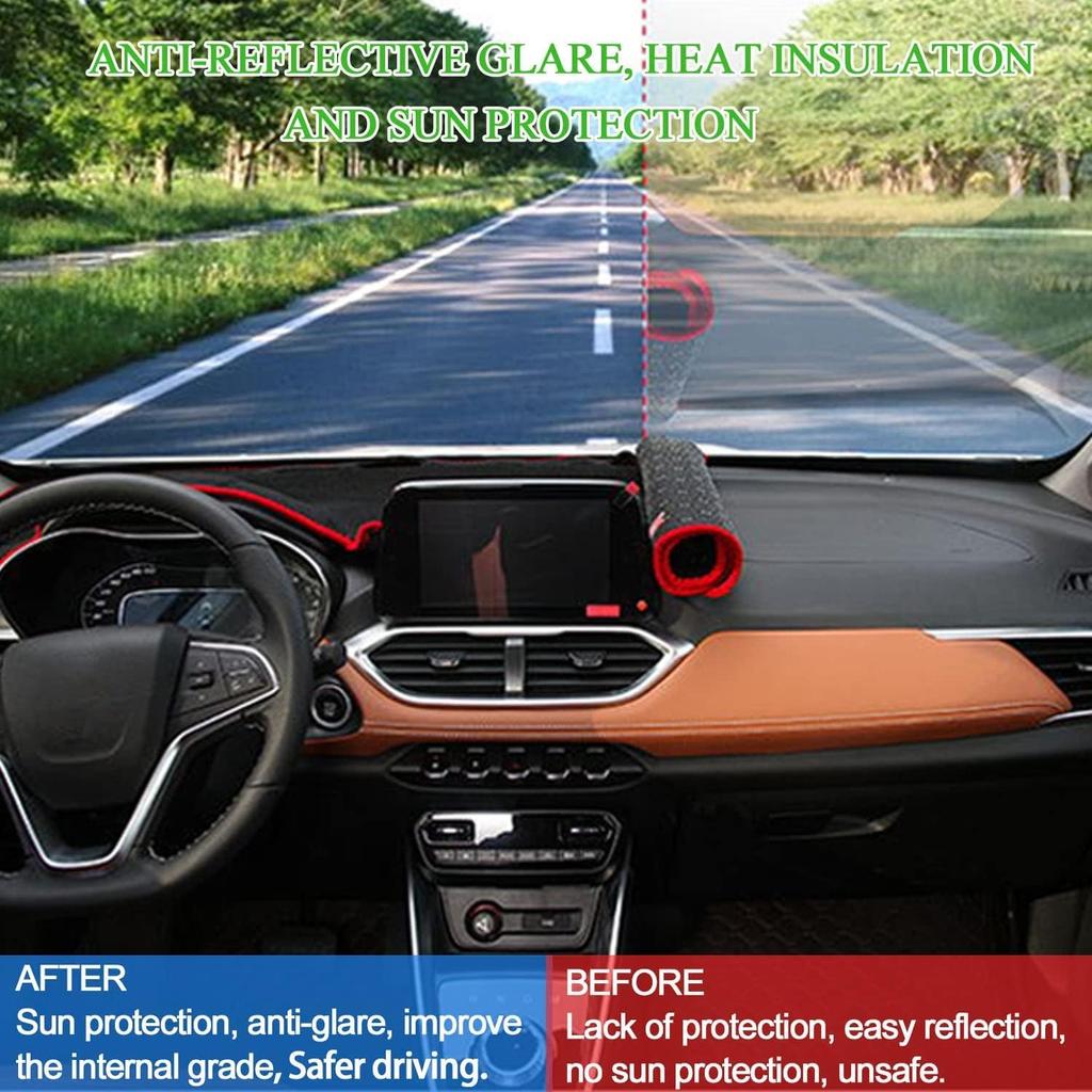 Custom Dash Cover Fit for Toyota Tundra 2022 2023 2024 2025 Non-Slip Interior Decoration Sunshade Glare UV Rays Protector Dashboard Mat Carpet
