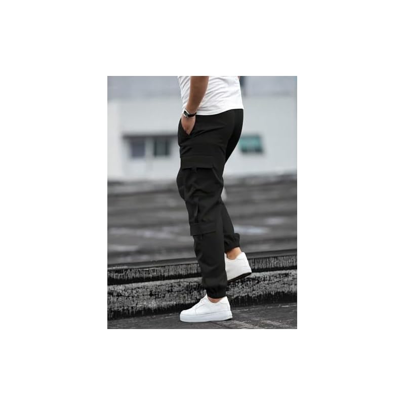 Lymio Track Pant for Men || Track Pants || Plain Track Pant (Track-06-08) (in, Alpha, L, Bllack) L