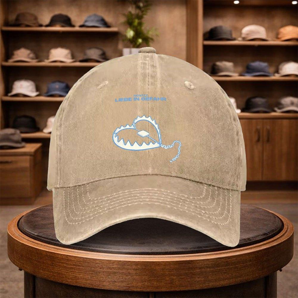 MenS Black Minimalist HeartShaped Baseball Cap Outdoor Fashion Adjustable Casual Cap Urban Style Lightweight Fashion Duck To 1pc