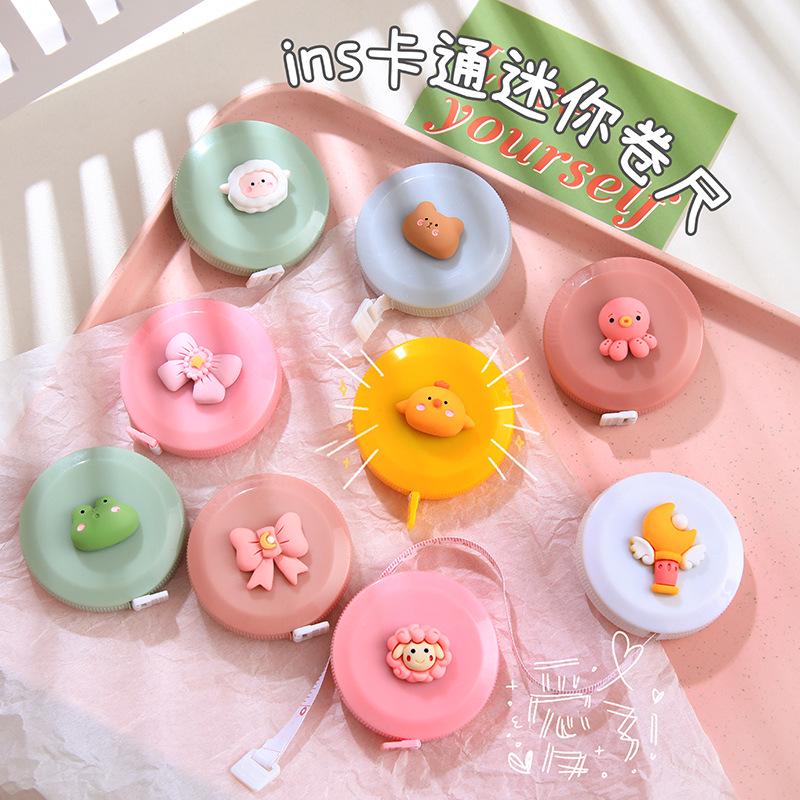 Cartoon Mini Retractable Tape Measure - Portable and Soft for Clothes and Body Measurements