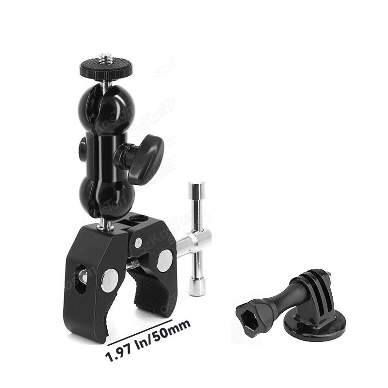 

Велосипедный мотоциклетный зажим Quick Release Magic Arm 360 алюминиевый сплав супер зажим для камеры GoPro Insta 360 DJI Action Camera Motocycle