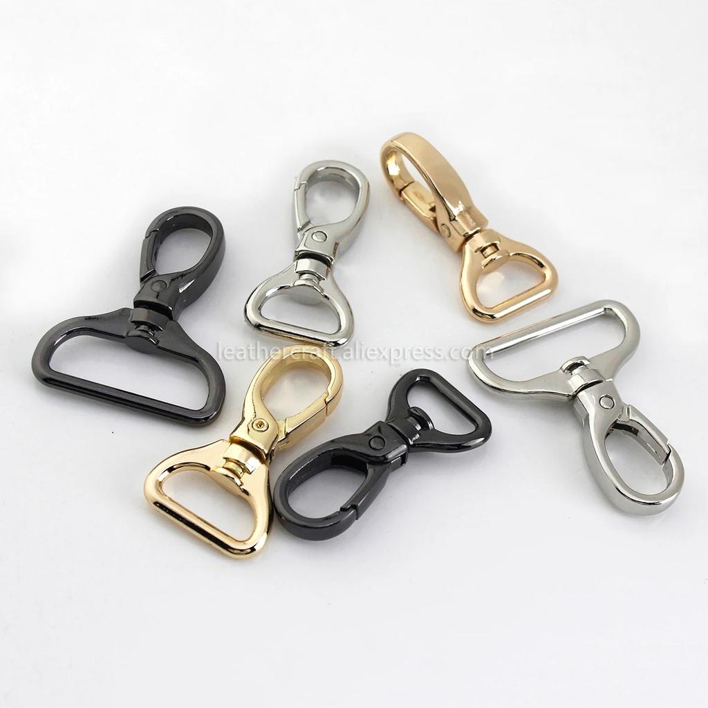 1piece Metal Carabiner Snap Hook Trigger Lobster Clasp Clip Swivel Spring Gate Leather Craft Pet Leash Bag Strap Belt Webbing