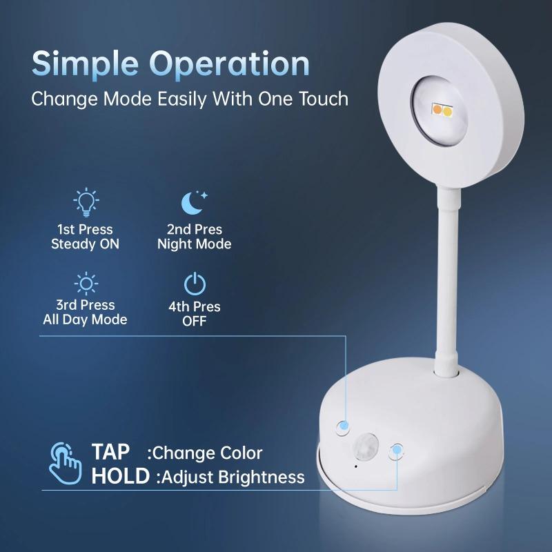 RGB Motion Sensor Wall Light Rechargeable Magnetic LED Wall Lamp 16 Colors Dimmable Remote Control Wireless for Stairway Bedroom Hallway Decor