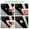8Pcs Night Glowing Glowing Tire Valve Caps Self-luminous Light Valve Core Cover  Bicycle Wheel