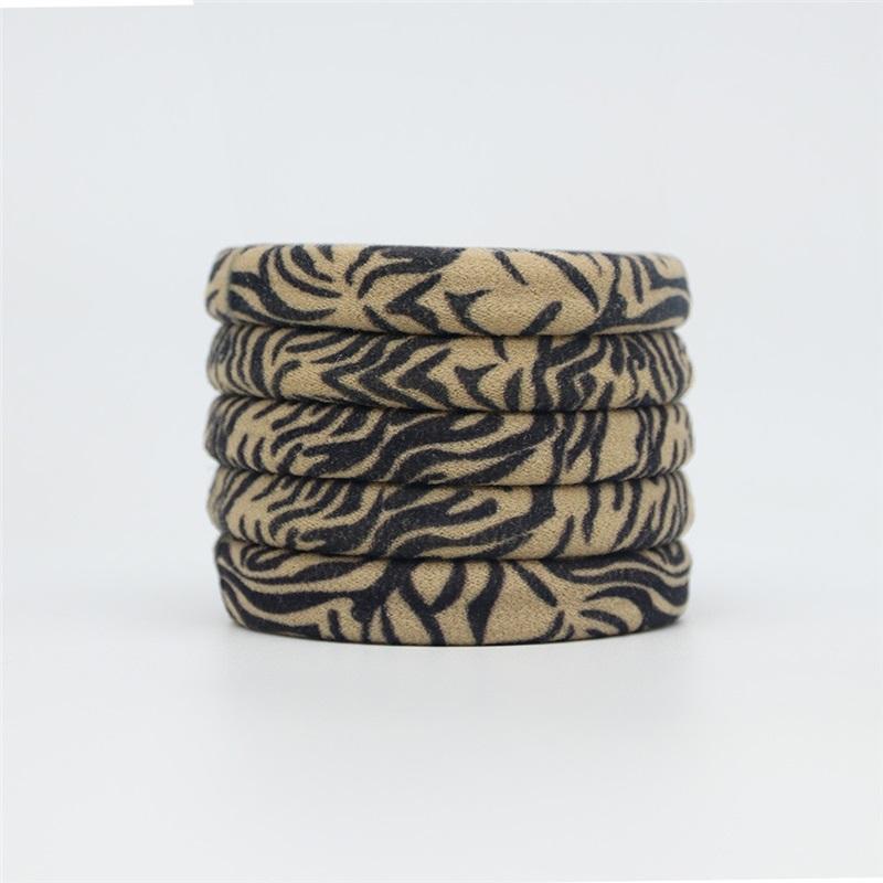 Leopard Print Towel Loop Hair Loop For Women, High Elasticity Ponytail, Rubber Band Hair Rope