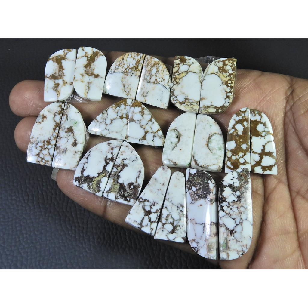 267Cts. Natural Wild horse Jasper Fancy Cabochon Loose Gemstone 10Pair Lot C-1472