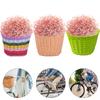 Bike Handlebar Basket with Bell Tassel Stickers Cycling Front Storage Basket Waterproof Cycling Accessories