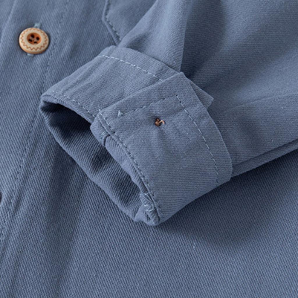 Boys' Long Sleeve Cotton Button Down Shirt Casual Comfortable Korean