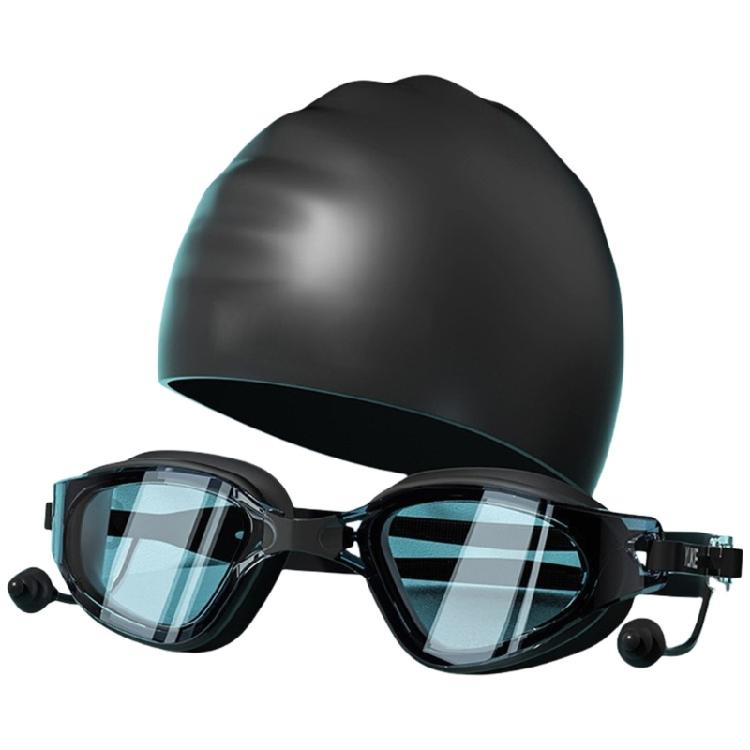 Swimming Goggles, Swim Goggles with Swimming Caps, No Leaking, Anti-Fog, Protections, Swimming Goggles for Adults Teens